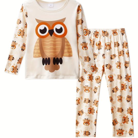 2-Piece Kids' Owl Pajama Set